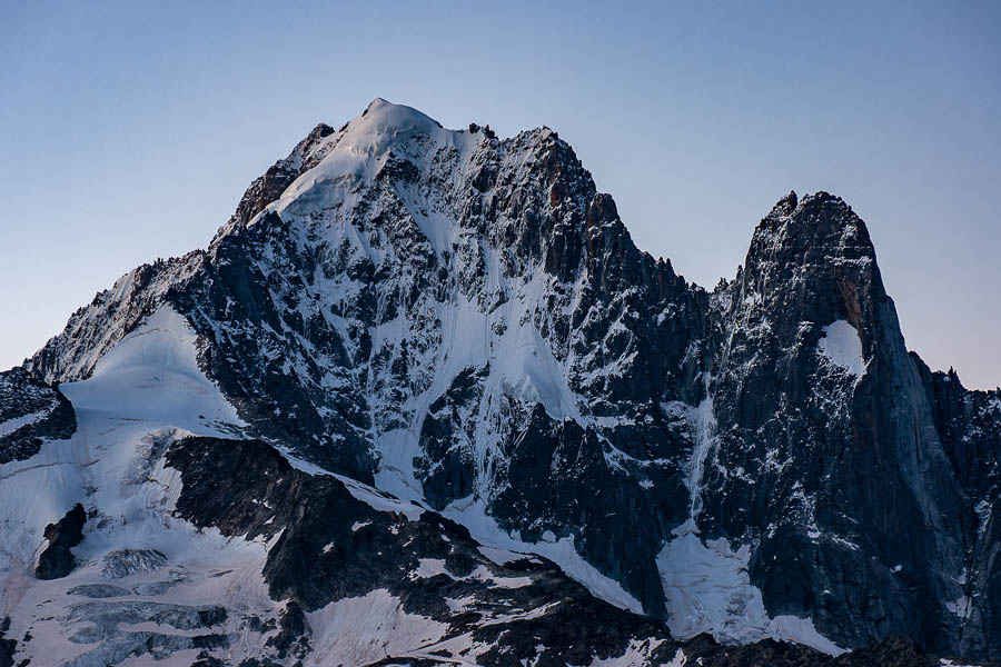 Aiguille Verte, 4122 m, et Drus, 3754 m