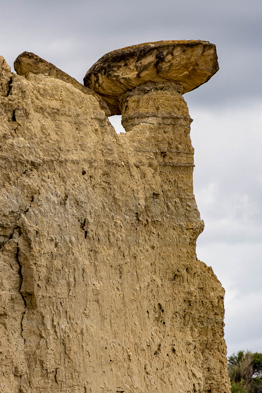 Bardena Blanca : barranco Grande, cheminée de fée